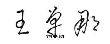 骆恒光王单那草书个性签名怎么写