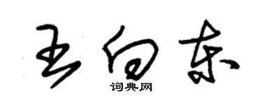 朱锡荣王向东草书个性签名怎么写
