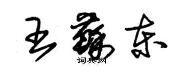 朱锡荣王苏东草书个性签名怎么写
