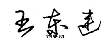 朱锡荣王东连草书个性签名怎么写