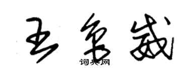 朱锡荣王鲁威草书个性签名怎么写
