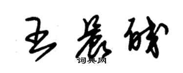 朱锡荣王晨皎草书个性签名怎么写