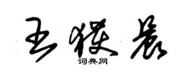 朱锡荣王获晨草书个性签名怎么写