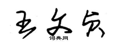 朱锡荣王文贞草书个性签名怎么写