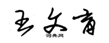 朱锡荣王文育草书个性签名怎么写