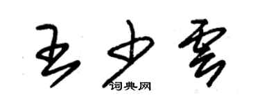 朱锡荣王少云草书个性签名怎么写