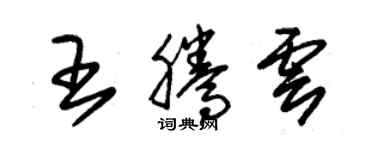 朱锡荣王腾云草书个性签名怎么写