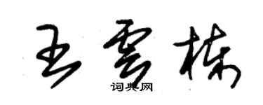 朱锡荣王云栋草书个性签名怎么写