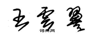 朱锡荣王云翼草书个性签名怎么写