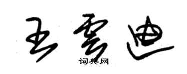 朱锡荣王云迪草书个性签名怎么写