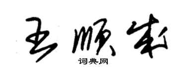 朱锡荣王顺成草书个性签名怎么写