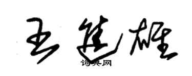 朱锡荣王进雄草书个性签名怎么写