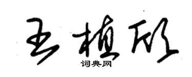 朱锡荣王植欣草书个性签名怎么写