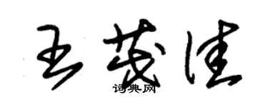 朱锡荣王茂佳草书个性签名怎么写