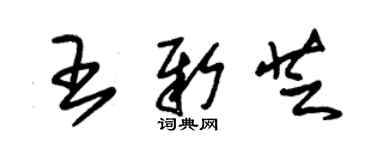 朱锡荣王新芝草书个性签名怎么写