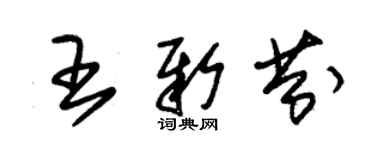 朱锡荣王新芬草书个性签名怎么写