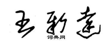 朱锡荣王新达草书个性签名怎么写