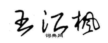 朱锡荣王江枫草书个性签名怎么写