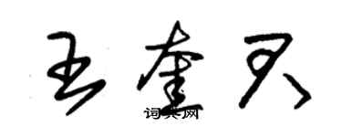 朱锡荣王奎君草书个性签名怎么写