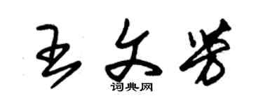 朱锡荣王文芳草书个性签名怎么写