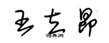 朱锡荣王立昂草书个性签名怎么写