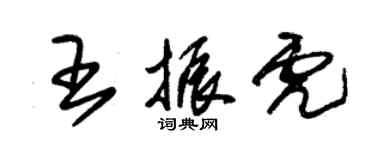 朱锡荣王振虎草书个性签名怎么写
