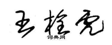 朱锡荣王栓虎草书个性签名怎么写