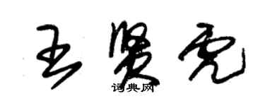 朱锡荣王贤虎草书个性签名怎么写