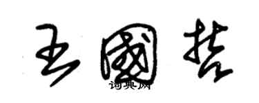 朱锡荣王国哲草书个性签名怎么写