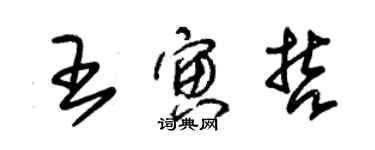 朱锡荣王寅哲草书个性签名怎么写