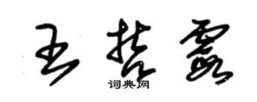 朱锡荣王哲霞草书个性签名怎么写