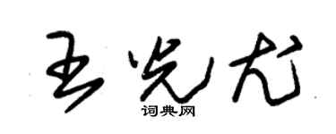 朱锡荣王光尤草书个性签名怎么写