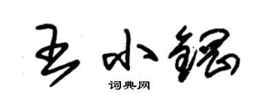 朱锡荣王小钢草书个性签名怎么写