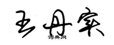 朱锡荣王丹实草书个性签名怎么写