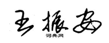 朱锡荣王振安草书个性签名怎么写
