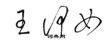 骆恒光王何女草书个性签名怎么写