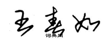 朱锡荣王春如草书个性签名怎么写