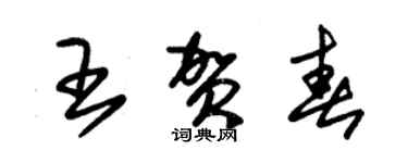 朱锡荣王贺春草书个性签名怎么写