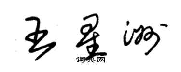 朱锡荣王星洲草书个性签名怎么写