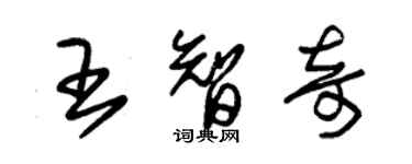 朱锡荣王智奇草书个性签名怎么写