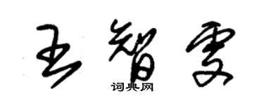 朱锡荣王智雯草书个性签名怎么写