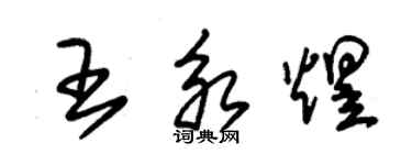 朱锡荣王永煜草书个性签名怎么写