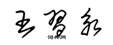 朱锡荣王习永草书个性签名怎么写
