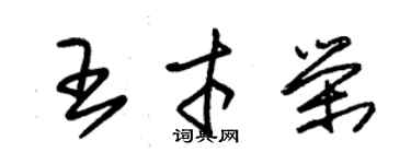 朱锡荣王才荣草书个性签名怎么写