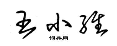 朱锡荣王小维草书个性签名怎么写