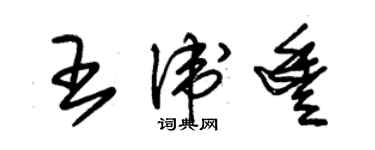 朱锡荣王卫丰草书个性签名怎么写