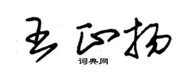 朱锡荣王正扬草书个性签名怎么写