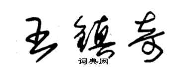 朱锡荣王镇奇草书个性签名怎么写
