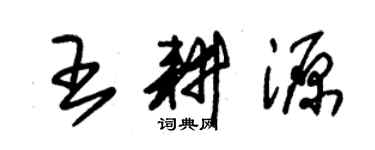 朱锡荣王耕源草书个性签名怎么写