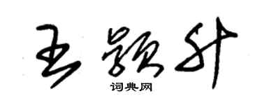 朱锡荣王颖升草书个性签名怎么写